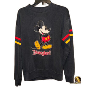 Vintage 80s Disney Sweatshirt mens Large mickey black longsleeve
